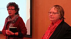 Dr Barbara Crossouard (University of Sussex) with Professor Rosemary Deem (University of London)