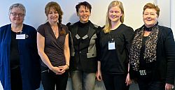 Louise with colleagues at the University of Aalborg, Copenhagen: March 2017