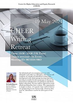 CHEER Writing Retreat: 19may2021