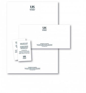 Samples of University stationery