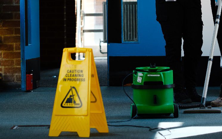 Image of a cleaning sign