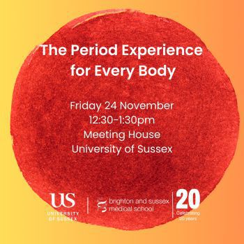 Publicity image for the The Period Experience for Every Body project