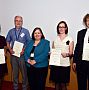 Winners of Teaching Awards receiving their certificates at the 2016 Teaching and Learning Conference (Life Sciences and BSMS)
