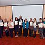Winners of Teaching Awards receiving their certificates at the 2016 Teaching and Learning Conference (ESW)