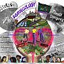 A collage image of agriculture and women working in it as well as climate change imagery.