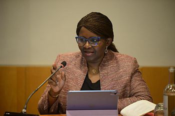 Juliet Ibekaku-Nwagwu speaking.