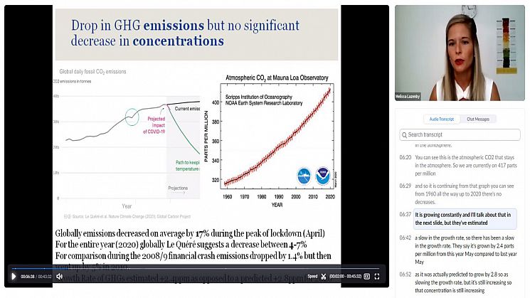 Climate change and pandemic webinar screenshot