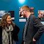 Lloyd Russell-Moyle, Member of Parliament for Brighton Kemptown, and Prof Debbie Keeling, Deputy Pro-Vice Chancellor for Knowledge Exchange, talking at our SSRP Day exhibition