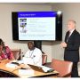 SSRP Director Joseph Alcamo speaking in the UN conference room during the High-Level Political Forum side event