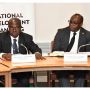 speakers Prof George Gyan Baffour (left) and H.E. Harold Adlai Agyeman (right) sitting next to each other pictured in the UN conference room during the High-Level Political Forum side event