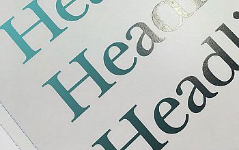 Headline text in rows