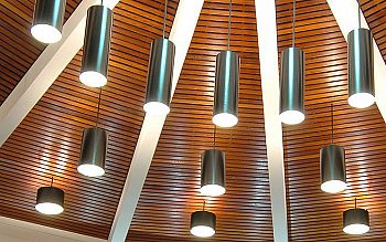 Lamps in a lecture theatre