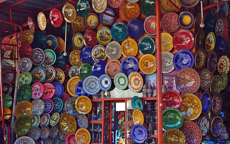 colourful plates