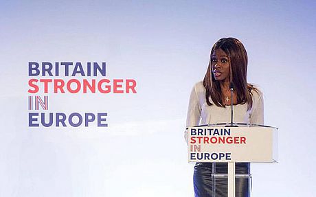 A photo of June Sarpong at a pro-Remain rally