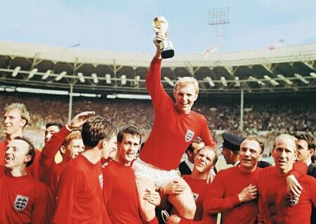 A photo of the England football team who won the 1966 World Cup