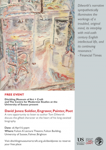 Poster for David Jones: Engraver, Soldier, Painter, Poet event