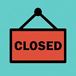 Infographic of a orange hanging sign with the word open on it
