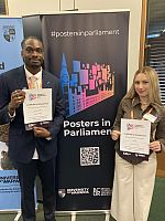  Stephen Aruwajoye and Emily Ball at Posters in Parliament 2026
