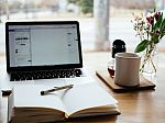 laptop and notepad