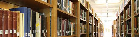 Photo of shelves in The Library
