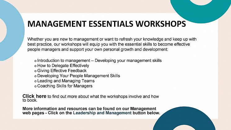 Link to Management Essentials Programme