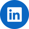 Blue Linkedin icon