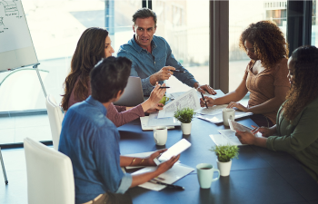 A team meeting