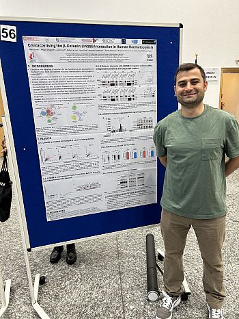 Image of Mr Okan Sevim presenting scientific poster