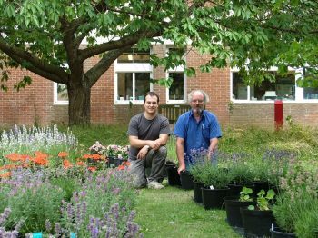 Mihail Garbuzov and Prof. Francis Ratnieks at the lavender trails plot