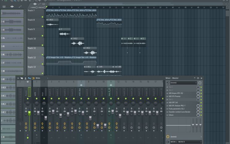 Multitrack layout of student work