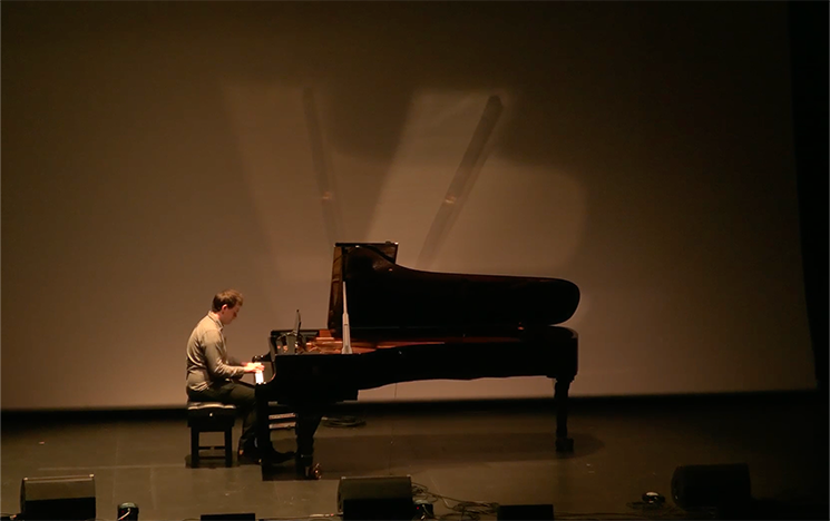 A man playing the piano