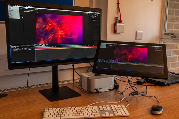 Digital studio with Wacom tablet and copy stand