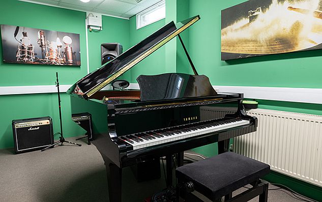 Music studio piano