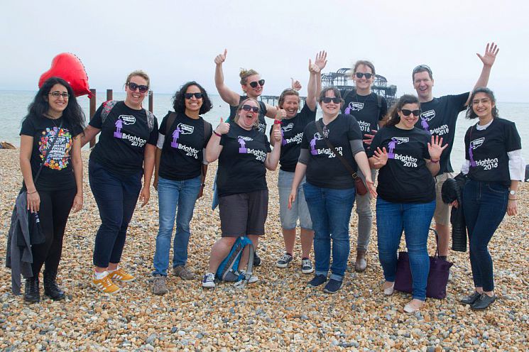 Soapbox Science Brighton organisers on the beach