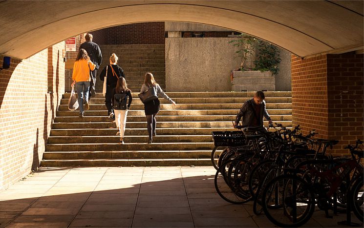 Students on campus