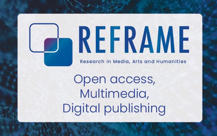 Reframe logo - open access academic digital platform for the practice, publication and curation of international research in media, arts and humanities
