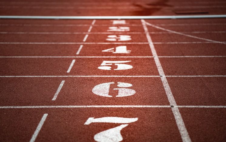 Numbers on a running track