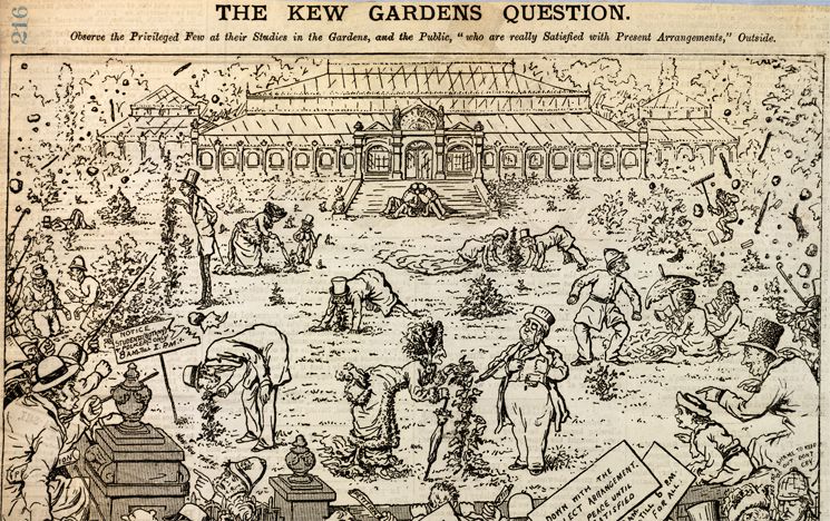 Cartoon of visit to Kew Gardens