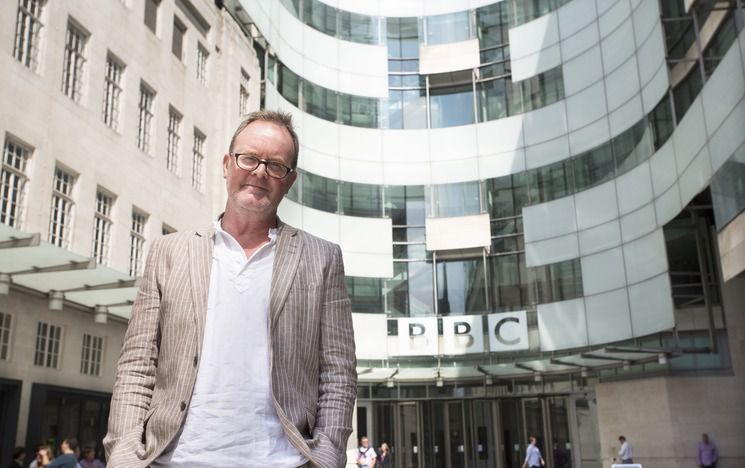 Professor David Hendy outside BBC Broadcasting House