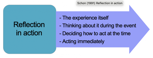 Reflecting in an event - Example Model, Schön (1991)
