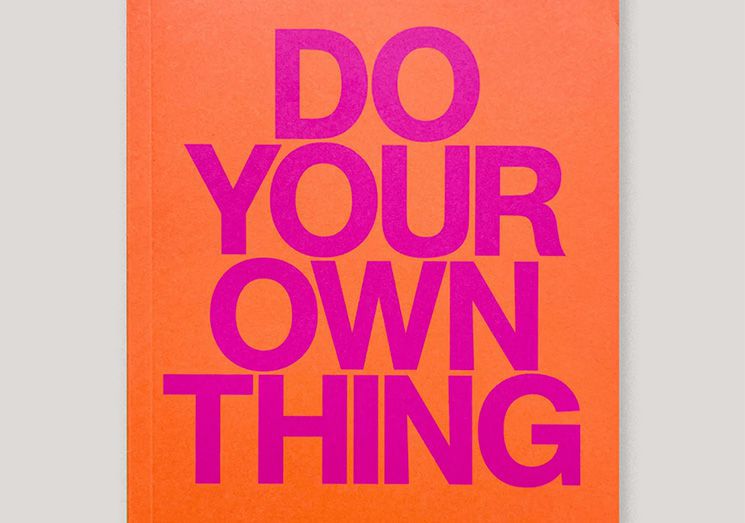 Text on book cover saying 'Do your own thing'