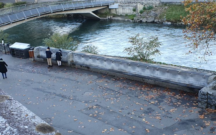 Spring water taps opposite the grotto