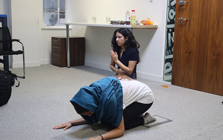 Scenes from the workshop; Actors role-playing