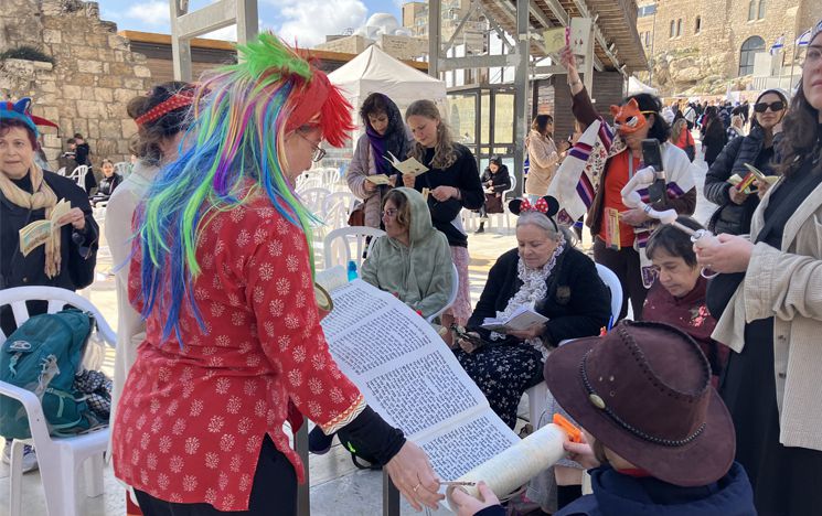 Women of the Wall Shoshan Purim Westen Wall 2023