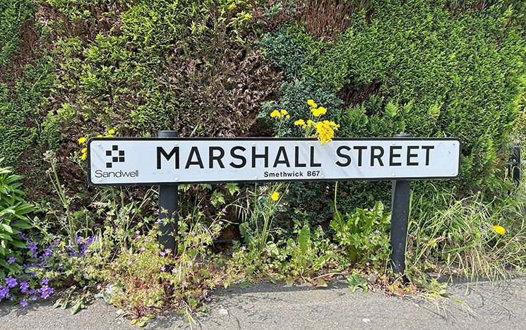 Street sign, Marshall Street, Smethwick