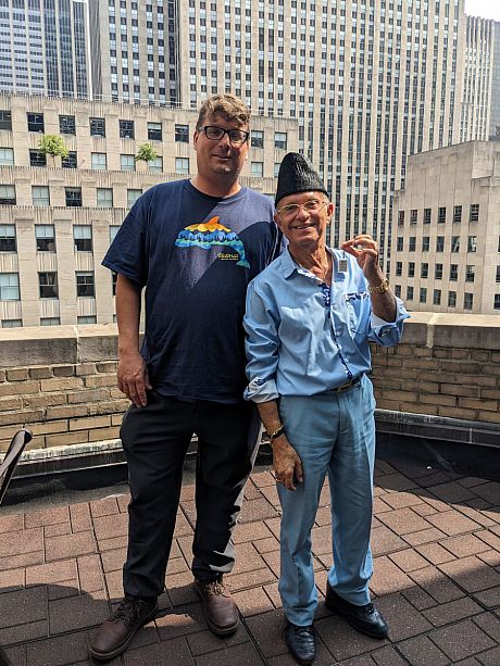 Prof. Magnus Marsden stood beside Jack Abrahams in New York, during one of Magnus' fieldtrips