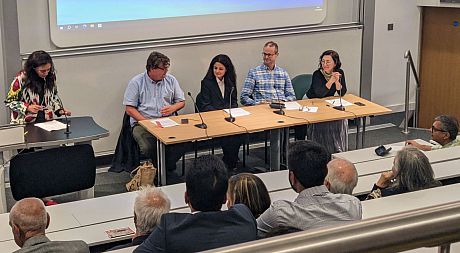 Panellists at SOAS discussing the findings of the 'Afterlives' project