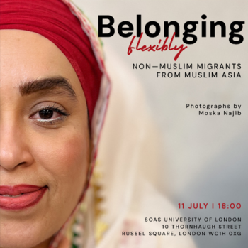 A poster for the 'Belonging Flexibly' exhibition