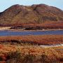 The wide open plain of Ibyuk Pingo, Canada