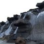 The jagged cliffs of Muostakh Island in Northeast Siberia